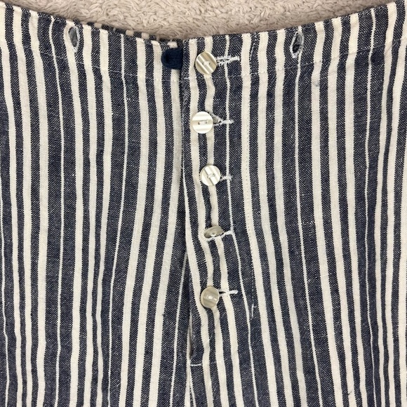 Beachy Linen Wide Leg Pinstripes Pants Size 16 Button Fly by Chadwicks - Picture 3 of 16